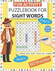 Sight Words Puzzle Book: Activity Games to learn reading in kindergarten and preschool by Ulrich Fischer