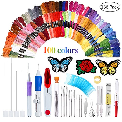 Algopix Similar Product 15 - AHOMATE Magic Patterns Punch Needle Kit