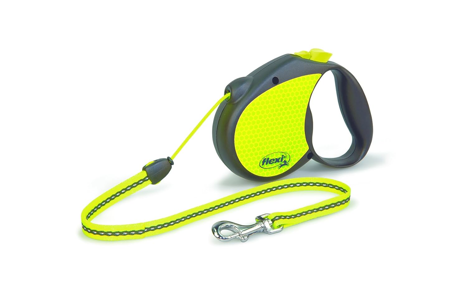 Flexi Retractable Cord Dog Leash 16 Feet Neon Yellow Black Medium Pet Safety New eBay