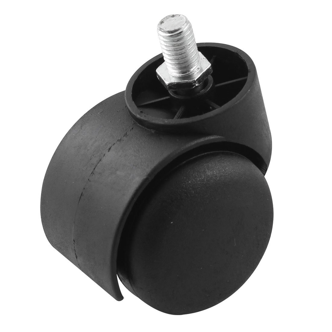 

15mm Long Threaded Stem Metal 49mm Dia Chair Caster Wheel Black