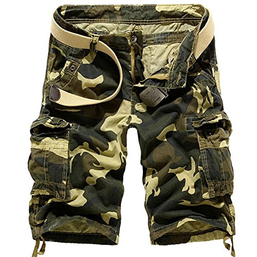 

Juanshi Fathers Day Army Military Cargo Short Color Khaki Military