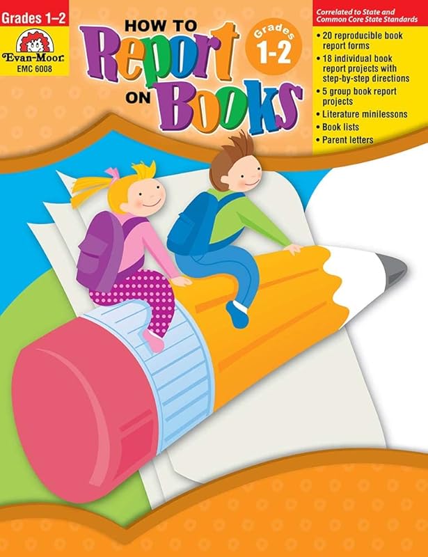How to Report on Books, Grades 1-2 by Evan-Moor Educational Publishers