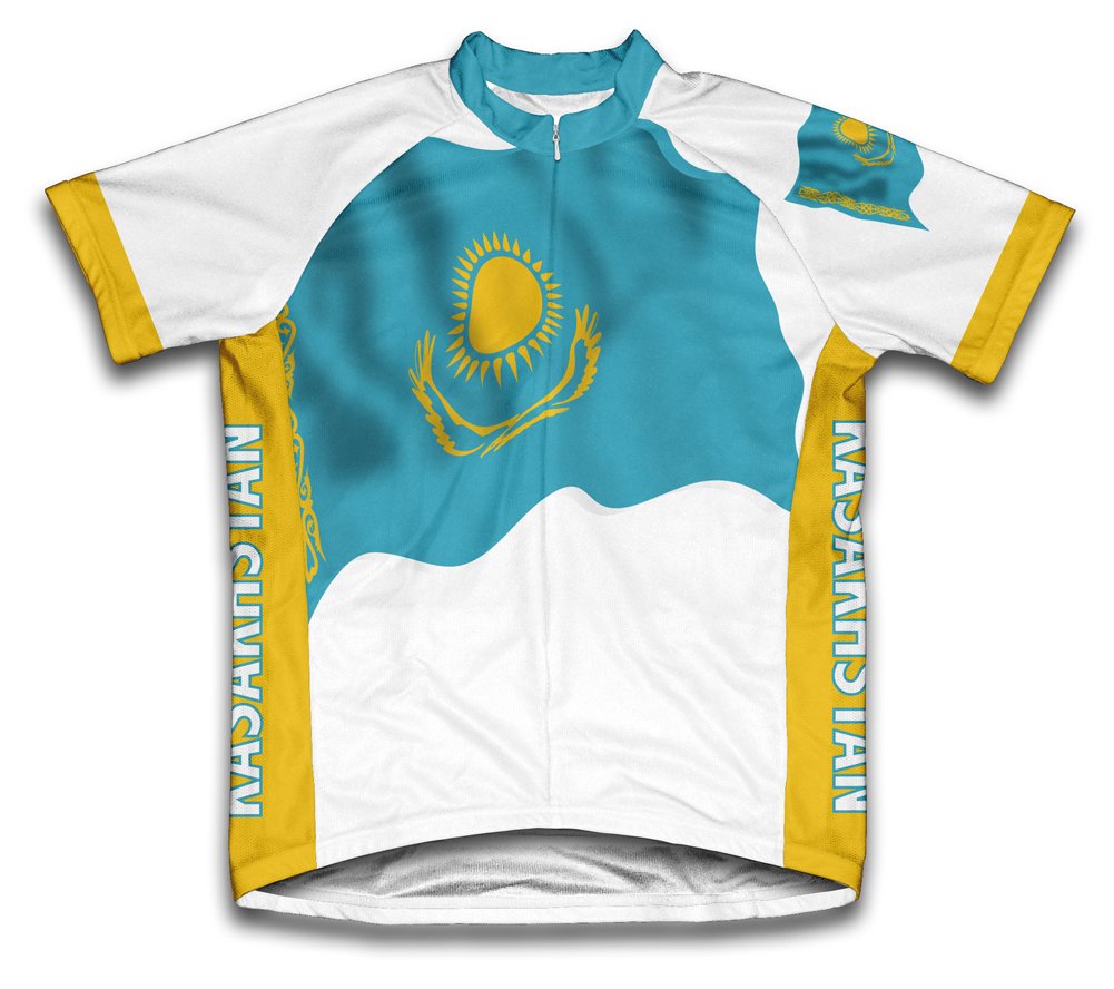 

Kasakhstan Flag Short Sleeve Cycling Jersey for Women