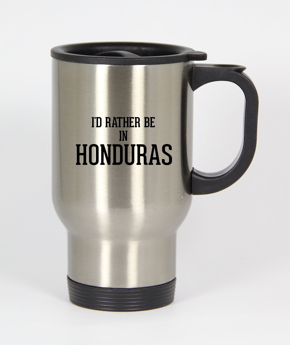 

I'd Rather Be In HONDURAS - 14oz Silver Travel Mug