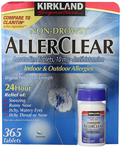 non drowsy allerclear loratadine tablets, antihistamine, 10mg