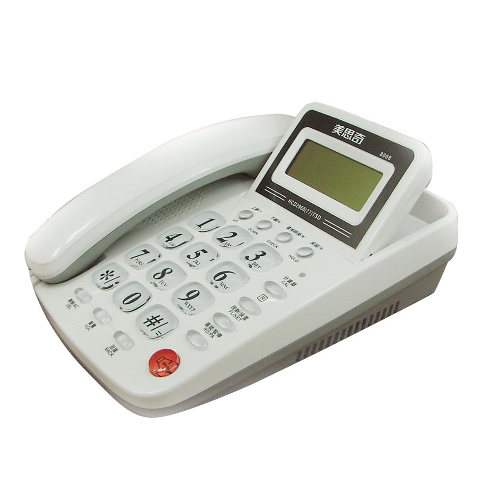 美思奇电话机8008 办公家用座机 显示屏可调节 免提拨号 来电显示