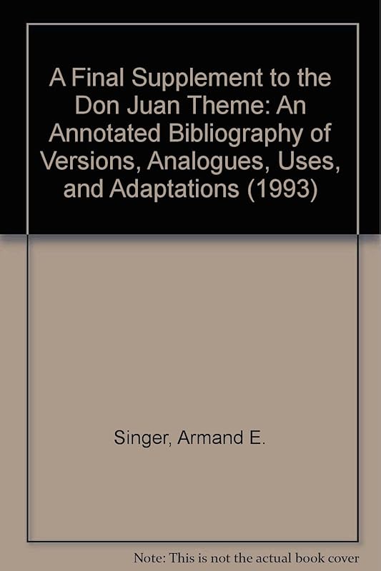 Don Juan Theme: An Annotated Bibliography by Armand E. Singer
