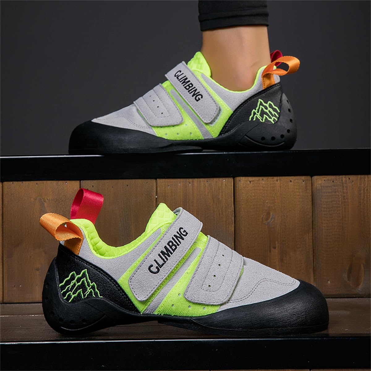 Women Rock Climbing Shoes, Fashion Bouldering Sneakers For Beginners Breathable Non-Slip Ladies Indoor Wall Climbing Sport Footwear_vogvips.com