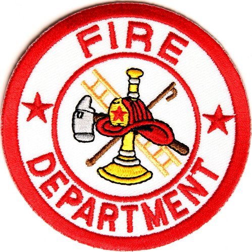 Fire Department Circle Patch - By Ivamis Trading - 3x3 inch