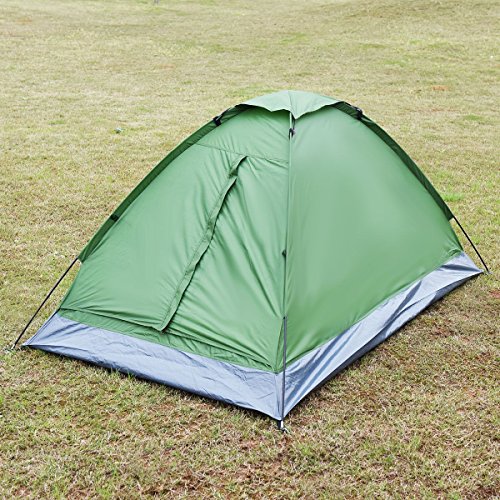Waterproof 2 Person Camping Tent Traveling Outdoor Hiking Double Layer Backpack – Automatic Pop Up Design – Foldable Structure Allows Easy Storage Carry Bag Included For Easy Transport