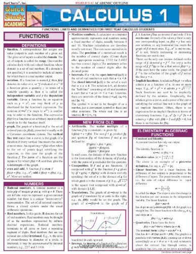 Calculus 1 by Inc. BarCharts