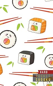 Pocket Sudoku Hard: 158 Hard Sudoku Puzzles with Solutions | Pocket Sudoku Puzzle Books | Large Print Sudoku Puzzle Books For Adults | Sudoku For Seniors | Travel Size | Japanese Sushi