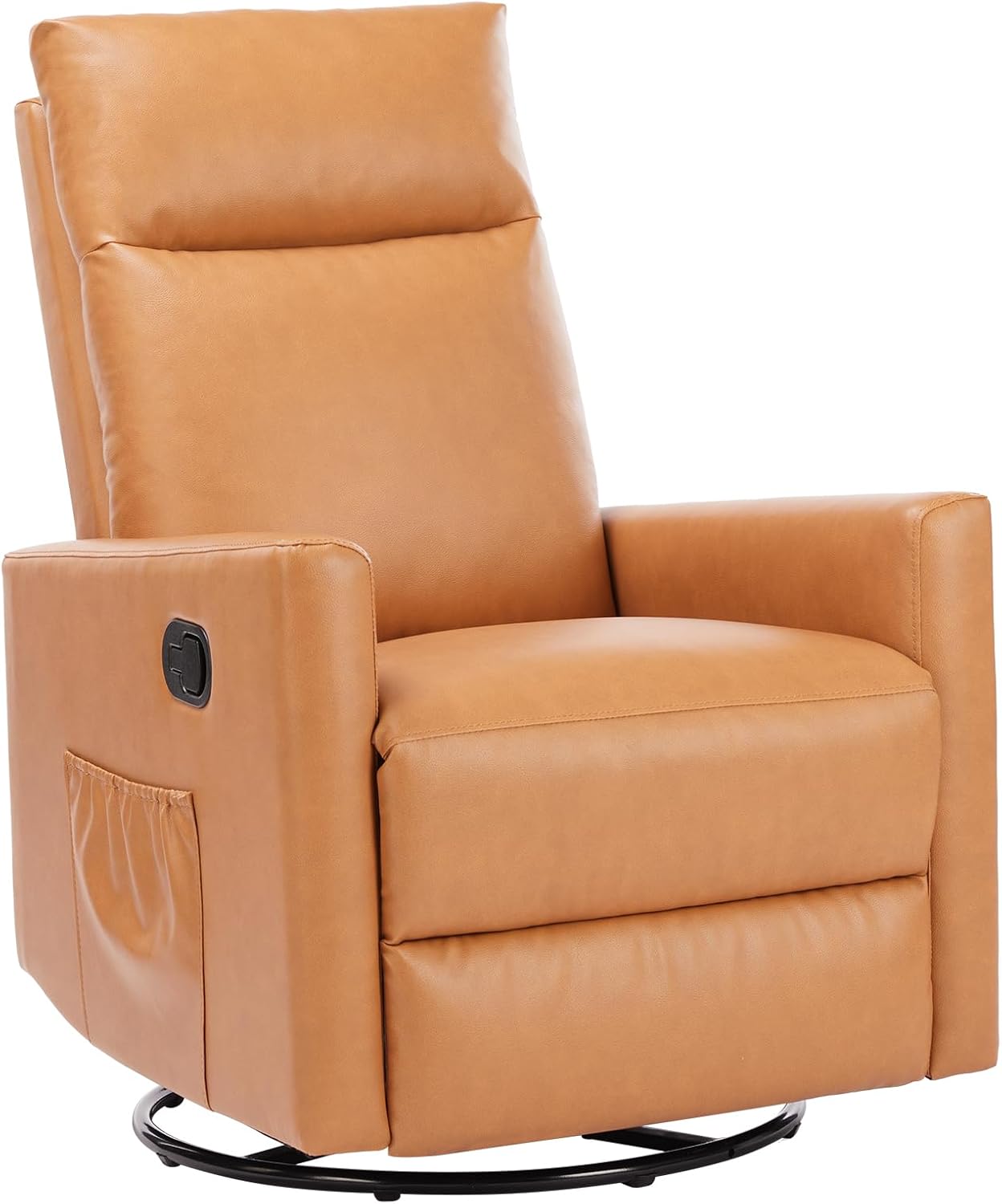 Orange Swivel Rocker Recliner Chair Manual Singer Sofa Bedroom