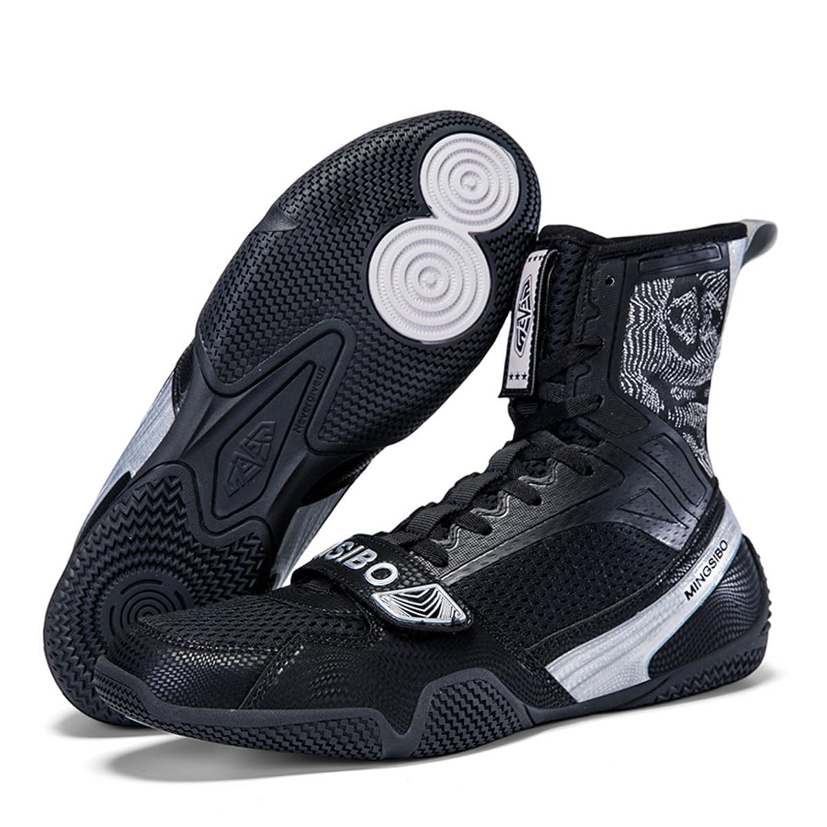 Mens Womens High Top Wrestling Boxing Shoes Lightweight Non-Slip Breathable Fitness Sneakers For Boxing Weightlifting Training_vogvips.com