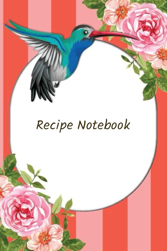 Hummingbird Blank Recipe Book with Index by Lady Liliana