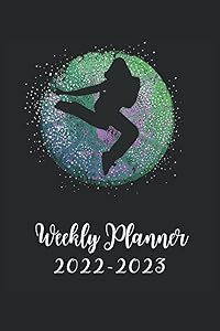 Weekly Planner 2022-2023 For Dancers: This cute diary for women and girls featuring a simple graphic design of a woman dancing on a funky background by Lush Publishings