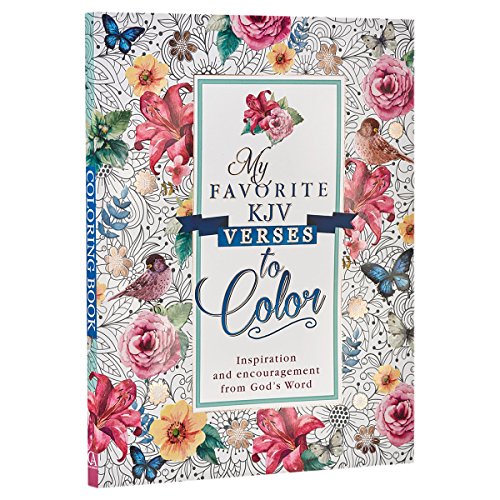 "My Favorite KJV Verses to Color" Inspirational Adult Coloring Book by Christian Art Publishers