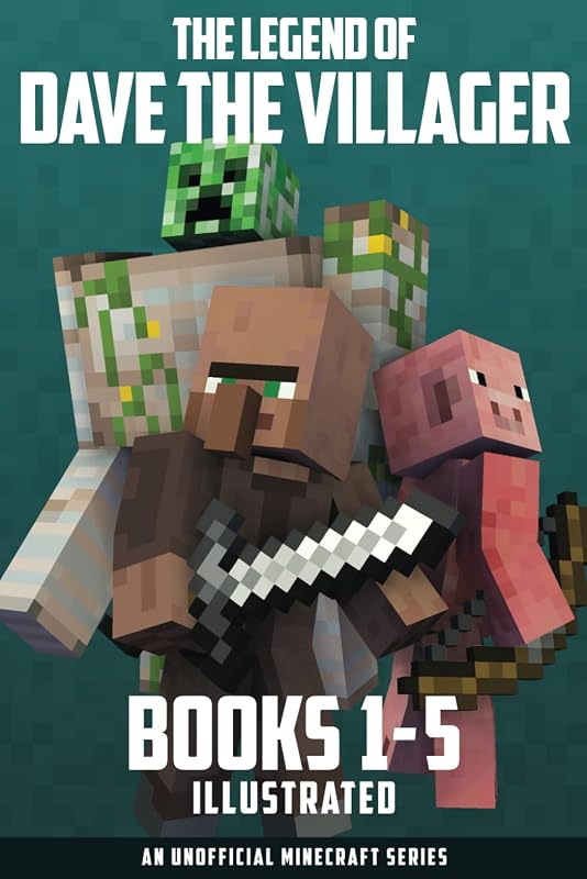 The Legend of Dave the Villager Books 1–5 Illustrated: a collection of unofficial Minecraft books (Dave the Villager Collections) by Dave Villager