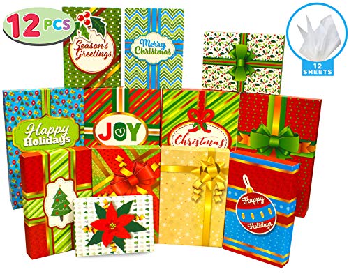 Algopix Similar Product 12 - 12 Pieces Christmas Holiday Gift Wrap