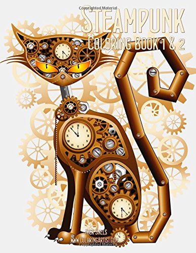 Steampunk Coloring Book 1 &amp; 2 by Nick Snels