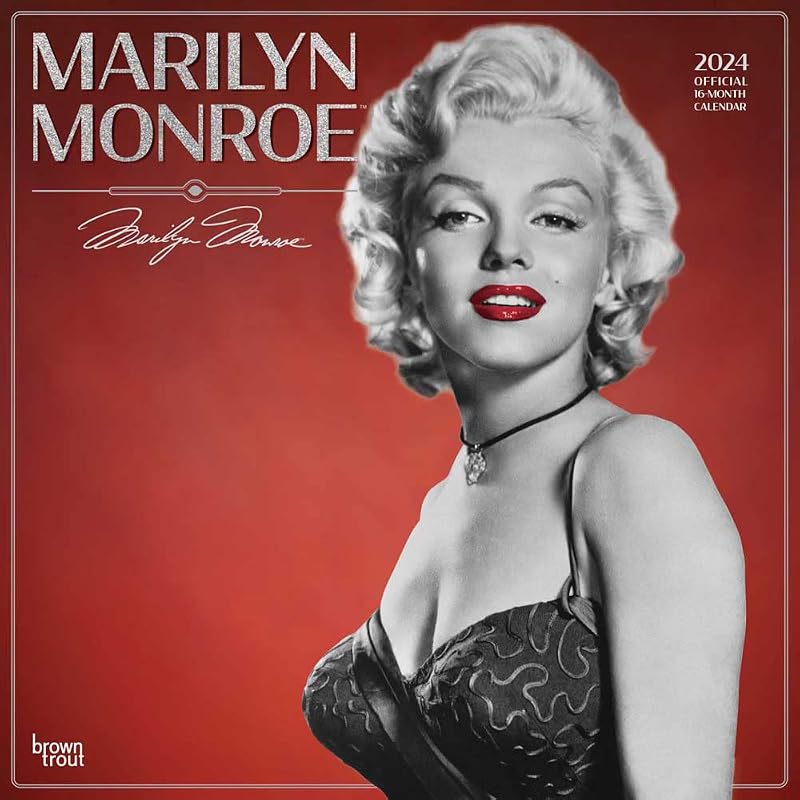 Marilyn Monroe OFFICIAL | 2024 12 x 24 Inch Monthly Square Wall Calendar | Foil Stamped Cover | BrownTrout | USA American Actress Celebrity by BrownTrout Publishers Inc.
