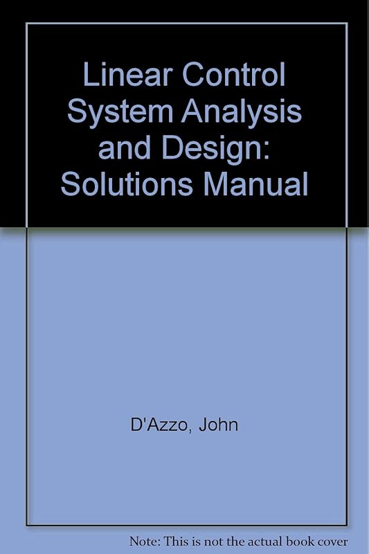 Linear Control System Analysis and Design by unknown author