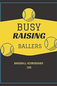 Baseball Scorebook for Kids: Busy Rasing Ballers Cover - Baseball ScorekeeperBook for Baseball