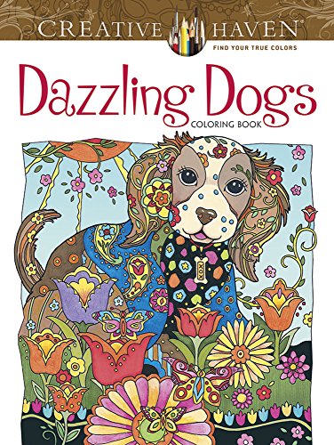 Creative Haven Dazzling Dogs Coloring Book by Marjorie Sarnat