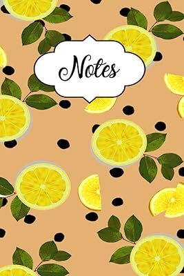 Peach Lemons Composition notes: 120 Pages, Medium Ruled, 6" x 9" (Gifts for Women, Teenagers, Girls, Moms,Sketchbook, Students & Teachers or Relief, Mindfulness, Antistress and Notes)