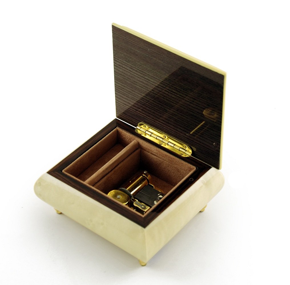 

Astonishing Hand Inlay of an Irish Celtic Shamrock Sorrento Musical Box with 18 Note Tune-I Could Have Danced All Night - SWISS