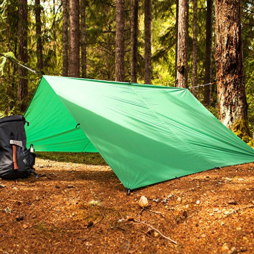 Aqua QuestTheMummyCombo pcCampingSystem&#;%Waterproof&#;xftLargeGuideTarp&#;Green