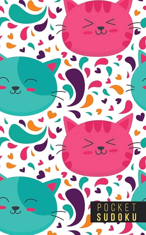 Pocket Sudoku: 158 Sudoku Puzzles | Pocket Sudoku Puzzle Books | Large Print Sudoku Puzzle Books For Adults | Sudoku For Seniors | Sudoku Puzzle Books Easy | Fun Gift | Cats Pattern by Pocket Puzzles