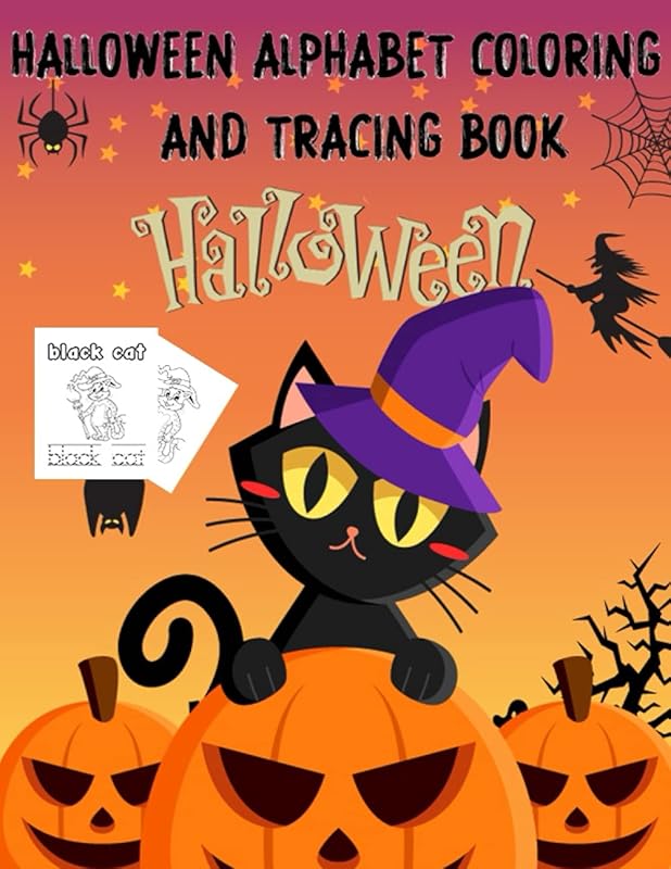 Halloween Alphabet Coloring And Tracing Book : halloween Alphabet letter tracing from A-Z plus coloring: halloween letter tracing book for kids , Halloween tracing for preschoolers kids ages 3 and Up by ibraoss abdux