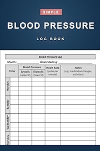 Blood Pressure Log Book: Simple Daily Blood Pressure Log to Record and Monitor Blood Pressure at Home - 110 Pages (6" x 9" inches) by Modern Simple Press