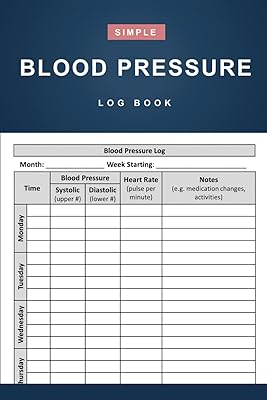 Blood Pressure Log Book: Simple Daily Blood Pressure Log to Record and Monitor Blood Pressure at Home - 110 Pages (6" x 9" inches)