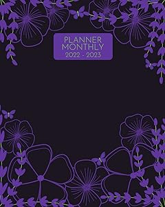 2022- 2023 Monthly Planner: Two Year Planner Calendar January 2022- Dec 2023 Purple Butterfly & Flowers 24 Months Calendar Schedule Organizer, Agenda, ... Size 8x10 In, Purple Lavender Floral Cover
