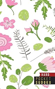 Pocket Sudoku Hard: 158 Hard Sudoku Puzzles with Solutions | Pocket Sudoku Puzzle Books | Large Print Sudoku Puzzle Books For Adults | Sudoku For Seniors | Travel Size | Florals