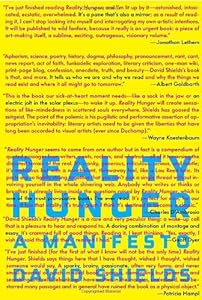 Reality Hunger: A Manifesto