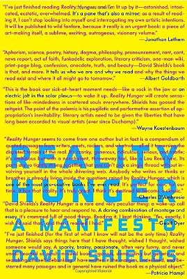 Reality Hunger: A Manifesto