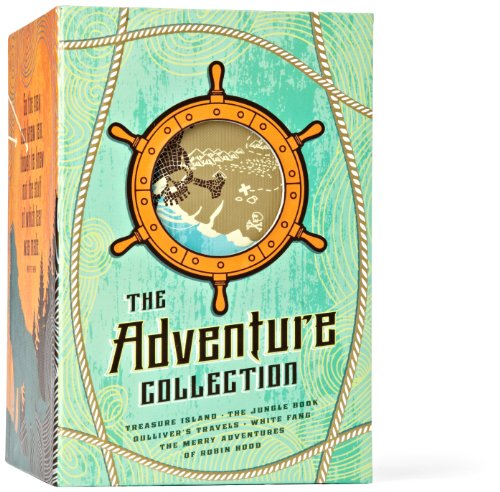 The Adventure Collection: Treasure Island, The Jungle Book, Gulliver's Travels, White Fang, The Merry Adventures of Robin Hood by Jonathan Swift
