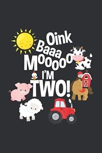 Oink Baaa Mooooo I'm Two: Diabetic Cookbook For Two, Animal Lovers Gifts For Women, Gifts For Animal Lovers Men by Kory Dute