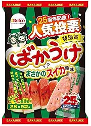 栗山米菓 ばかうけまさかのスイカ風味 18枚×12袋