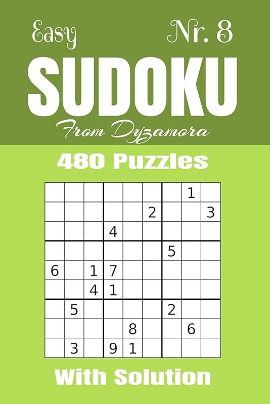 Easy Sudoku Nr.8: 480 puzzles with solution by From Dyzamora