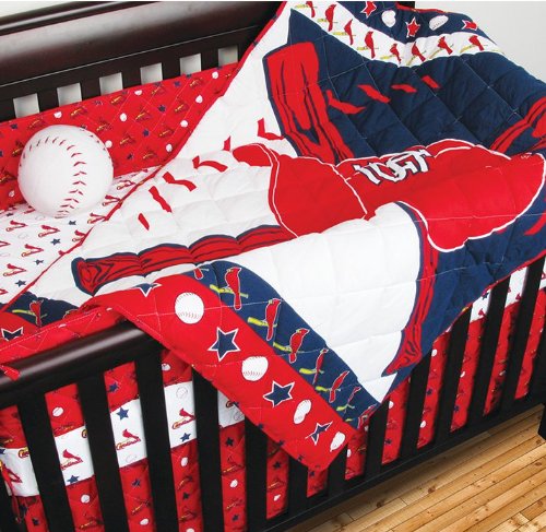 

MLB St Louis Cardinals Crib Bumper Baseball Baby Bedding