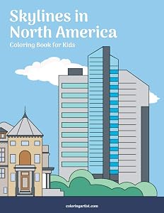 Skylines in North America Coloring Book for Kids by Nick Snels