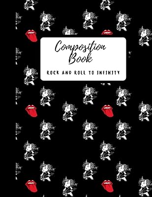 Composition Book: Rock and Roll to Infinity: Graph & Paper Unicorn