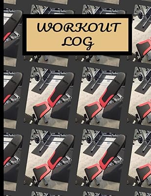 WORKOUT LOG with Weight Bench Cover (Black)
