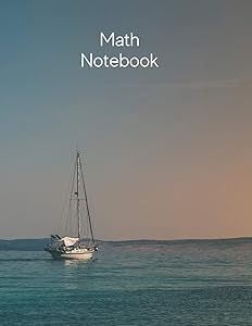 Math Notebook: 120 pages, math notebook, quad ruled workbook, 8.5 x 11 inch large soft cover journal, 4 squares per inch suited for kids and students