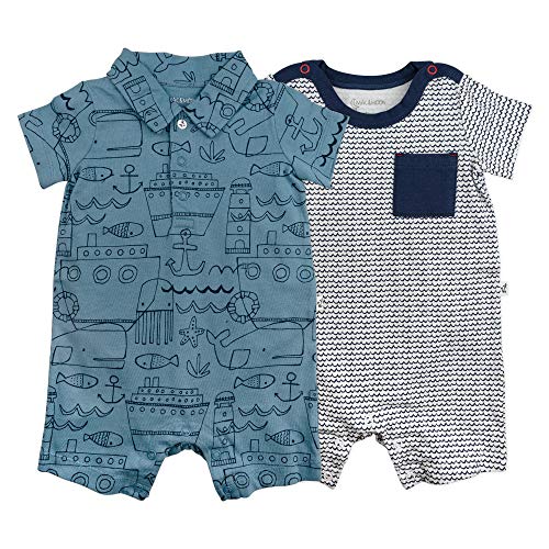 Algopix Similar Product 3 - Baby Boy Romper Set 2Pack Blue Short