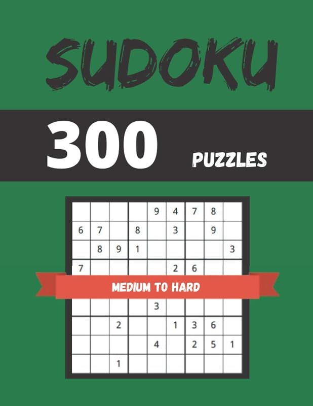 300 Sudoku Puzzles Medium to Hard: 150 Medium and 150 Hard Sudoku Puzzle Book by Aaquest